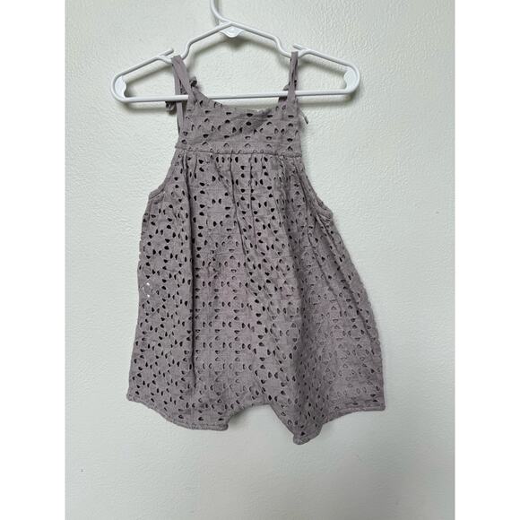 Tia Cibani 100% Cotton Sleeveless Balao Romper Purple Kids Girls 3-6M NWT - Picture 7 of 7